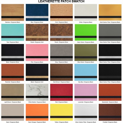 Leatherette Patches Custom Laser Engraved and Cut to any Shape